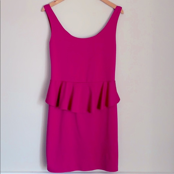 Xhilaration Dresses & Skirts - Xhilaration Peplum Fuchsia S Large Dress